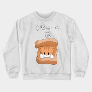 little cat in a sandwich Crewneck Sweatshirt